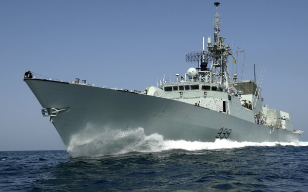 Military Canadian Navy Warships HMCS Charlottetown Frigate Warship HD Wallpaper | Background Image