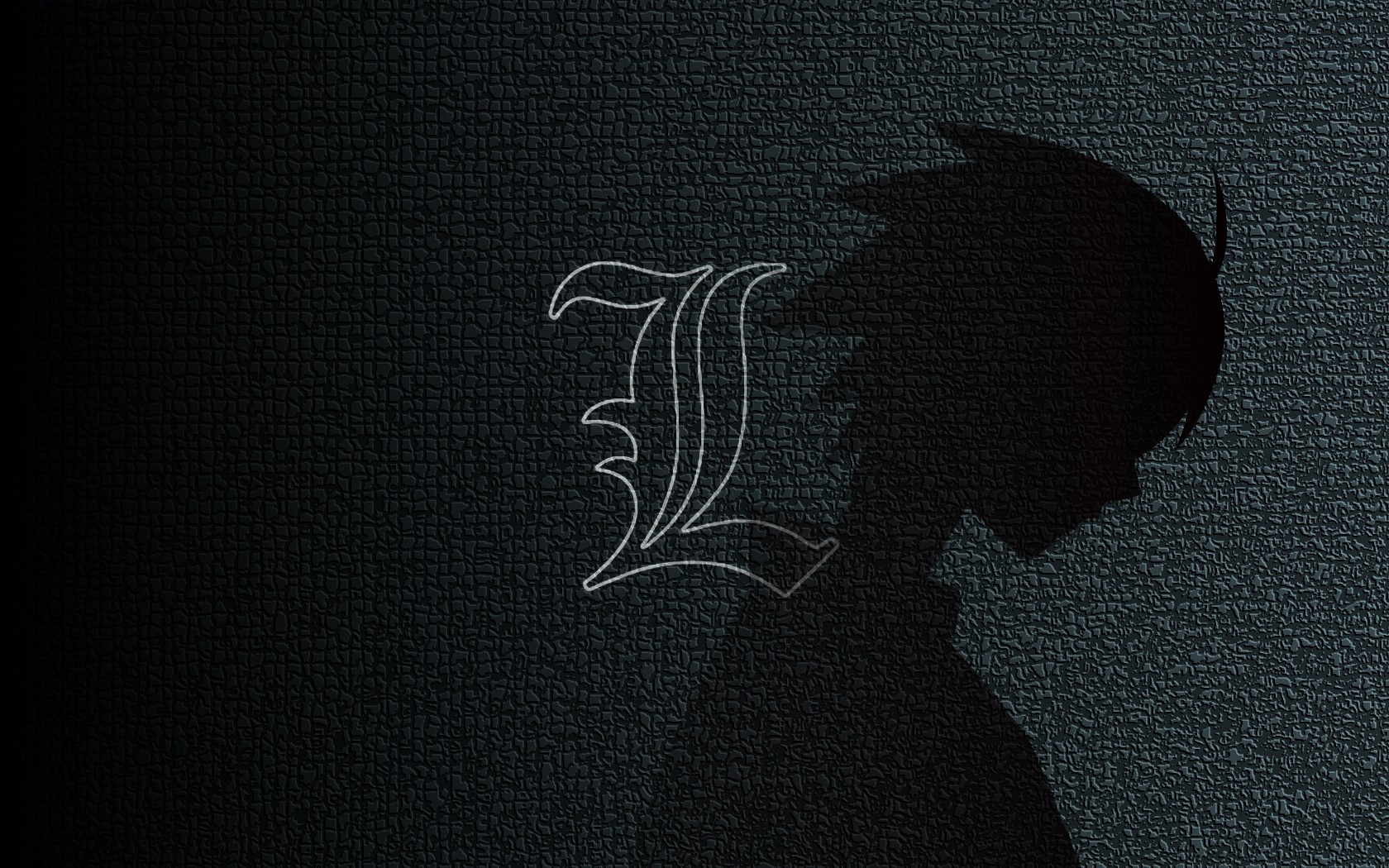 Dark silhouette of a character, featuring Death Note and Sayonara Zetsubou-Sensei references.