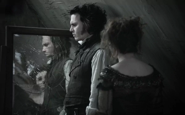 Johnny Depp Helena Bonham Carter movie Sweeney Todd: The Demon Barber of Fleet Street in Concert HD Desktop Wallpaper | Background Image