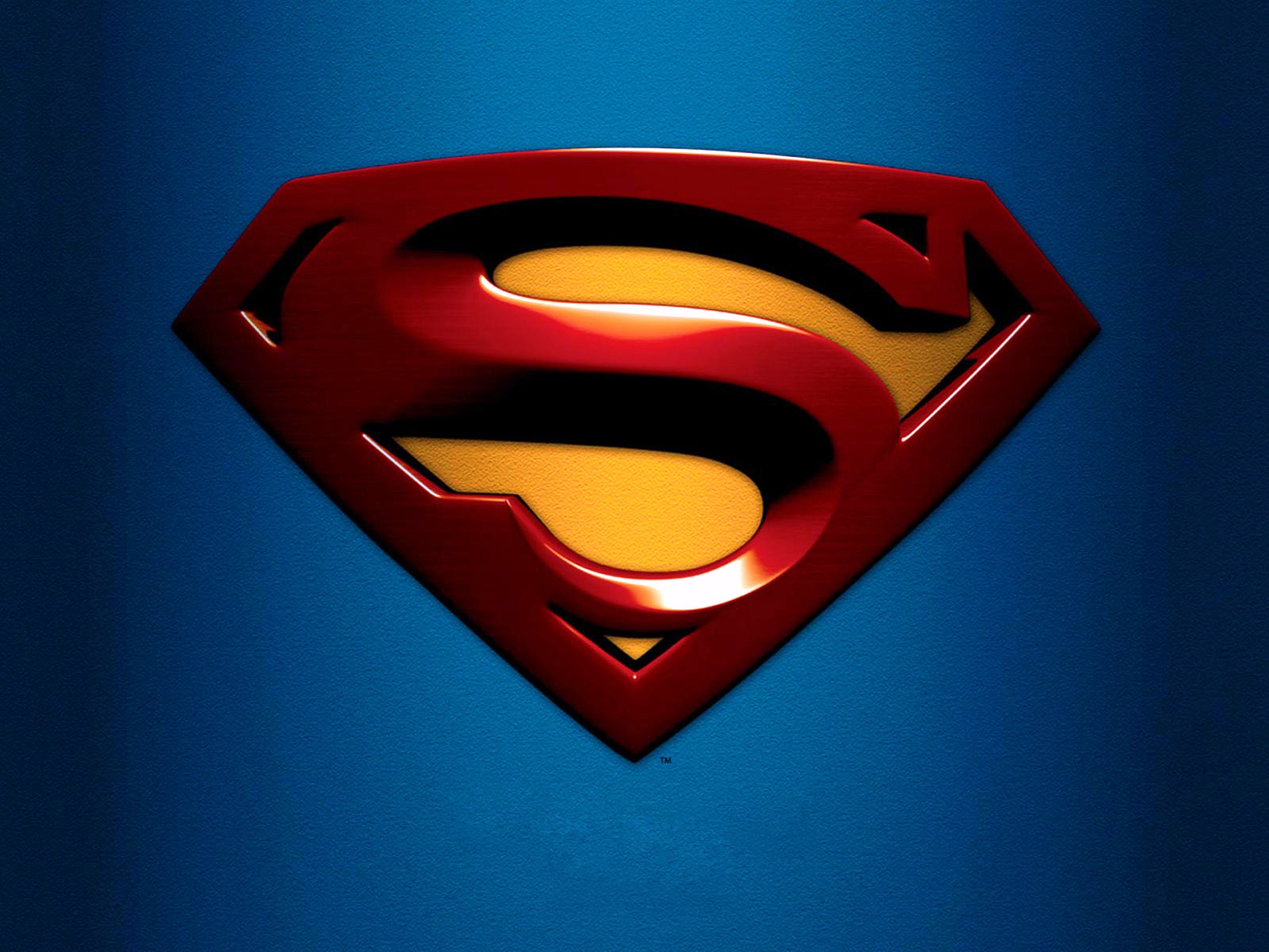 Superman logo on HD desktop wallpaper.