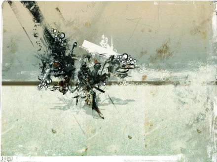 Abstract HD desktop wallpaper featuring a textured pattern of shapes and colors on a white background.