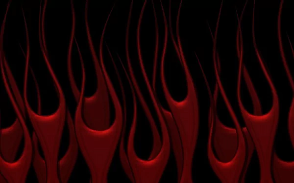 Abstract HD wallpaper featuring wavy red patterns resembling flames against a dark background.