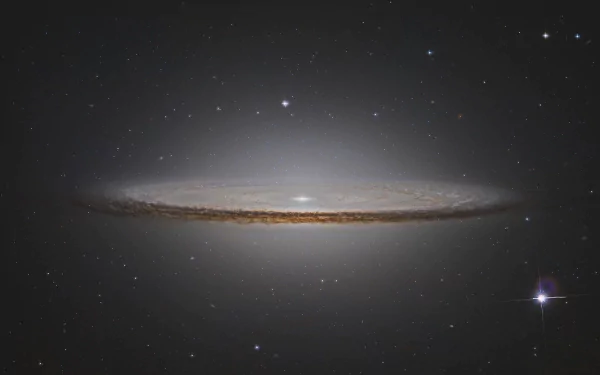 Sci-Fi HD desktop wallpaper featuring a stunning galaxy with a bright core and cascading stars in the background, creating a mesmerizing cosmic scene.