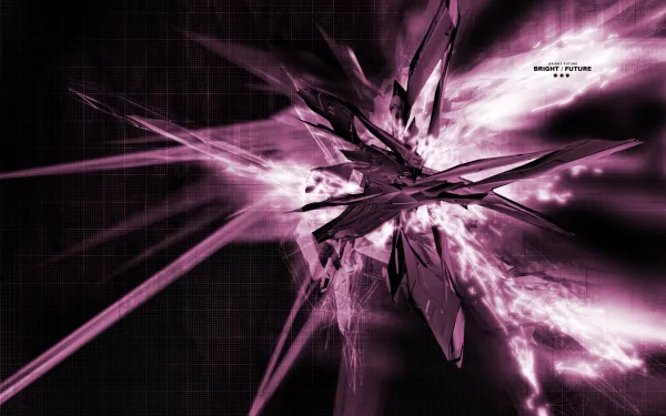 HD desktop wallpaper featuring abstract shapes, texture, and patterns in vibrant purple tones, evoking a dynamic musical theme.