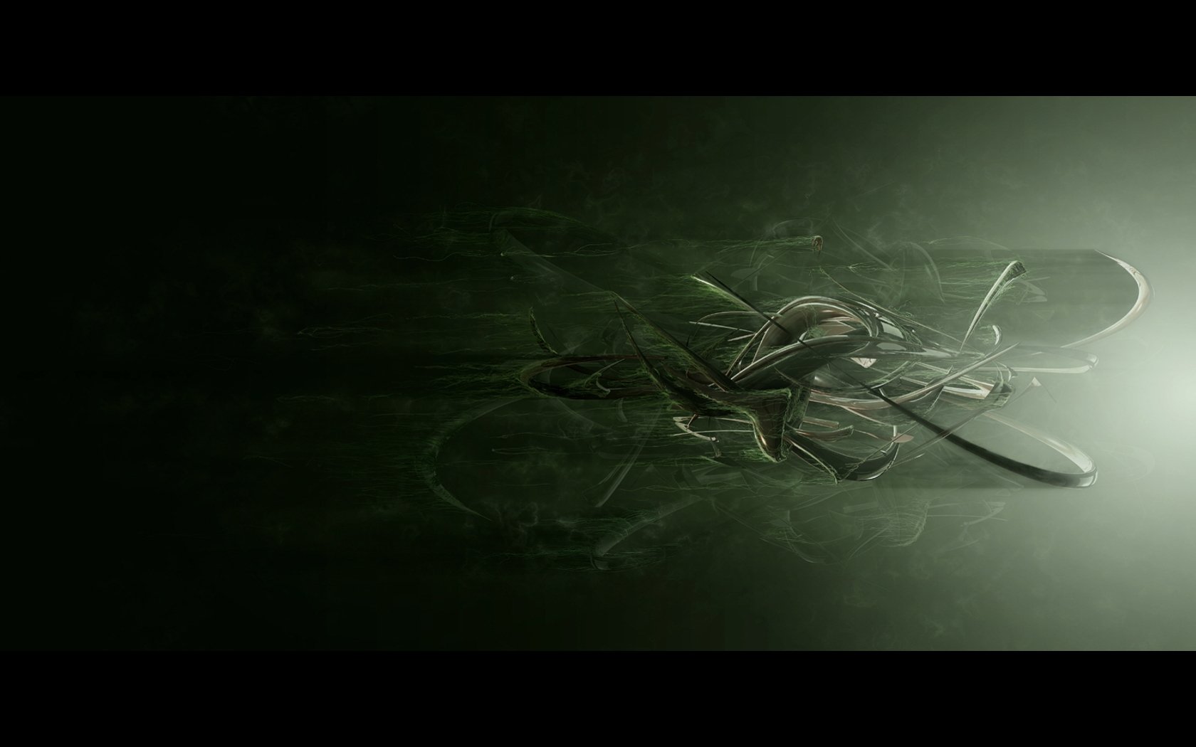 Abstract HD desktop wallpaper featuring a pattern of intertwined shapes in various shades of green, creating a textured background.