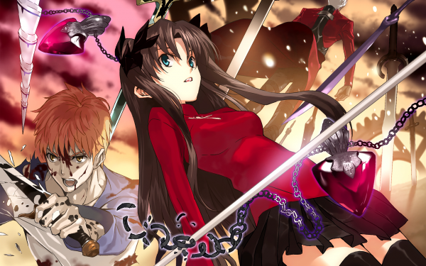 Anime Fate/stay Night Fate Series Rin Tohsaka Shirou Emiya Archer HD Wallpaper | Hintergrund