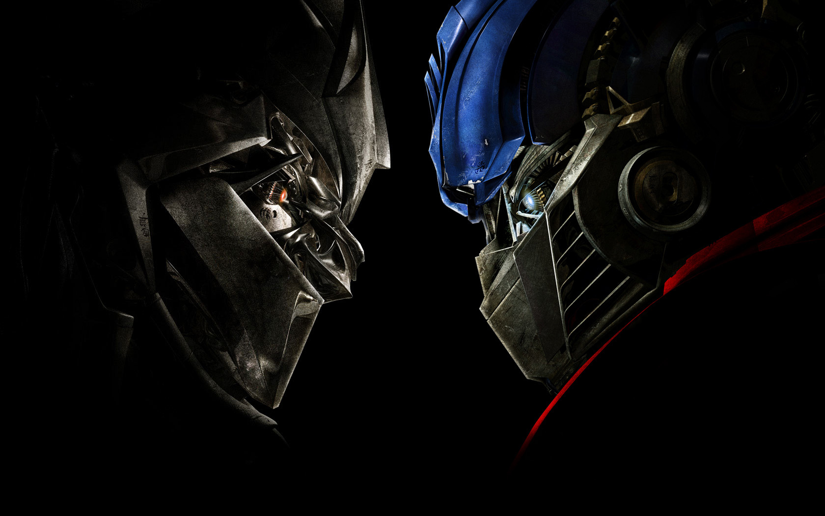 Transformers Optimus Prime and Megatron in epic battle.