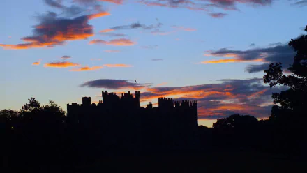  Sunset over Raby Castle