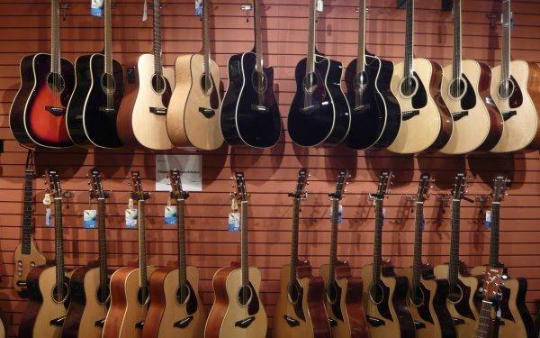 Music Guitar Shop Instrument HD Wallpaper | Background Image