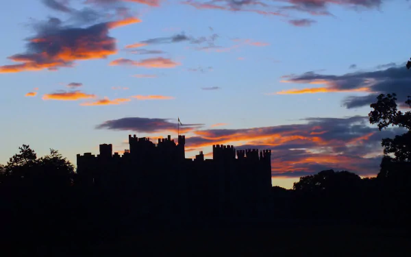  Sunset over Raby Castle