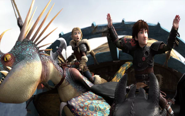 Astrid (How to Train Your Dragon) Hiccup (How to Train Your Dragon) movie How to Train Your Dragon 2 HD Desktop Wallpaper | Background Image