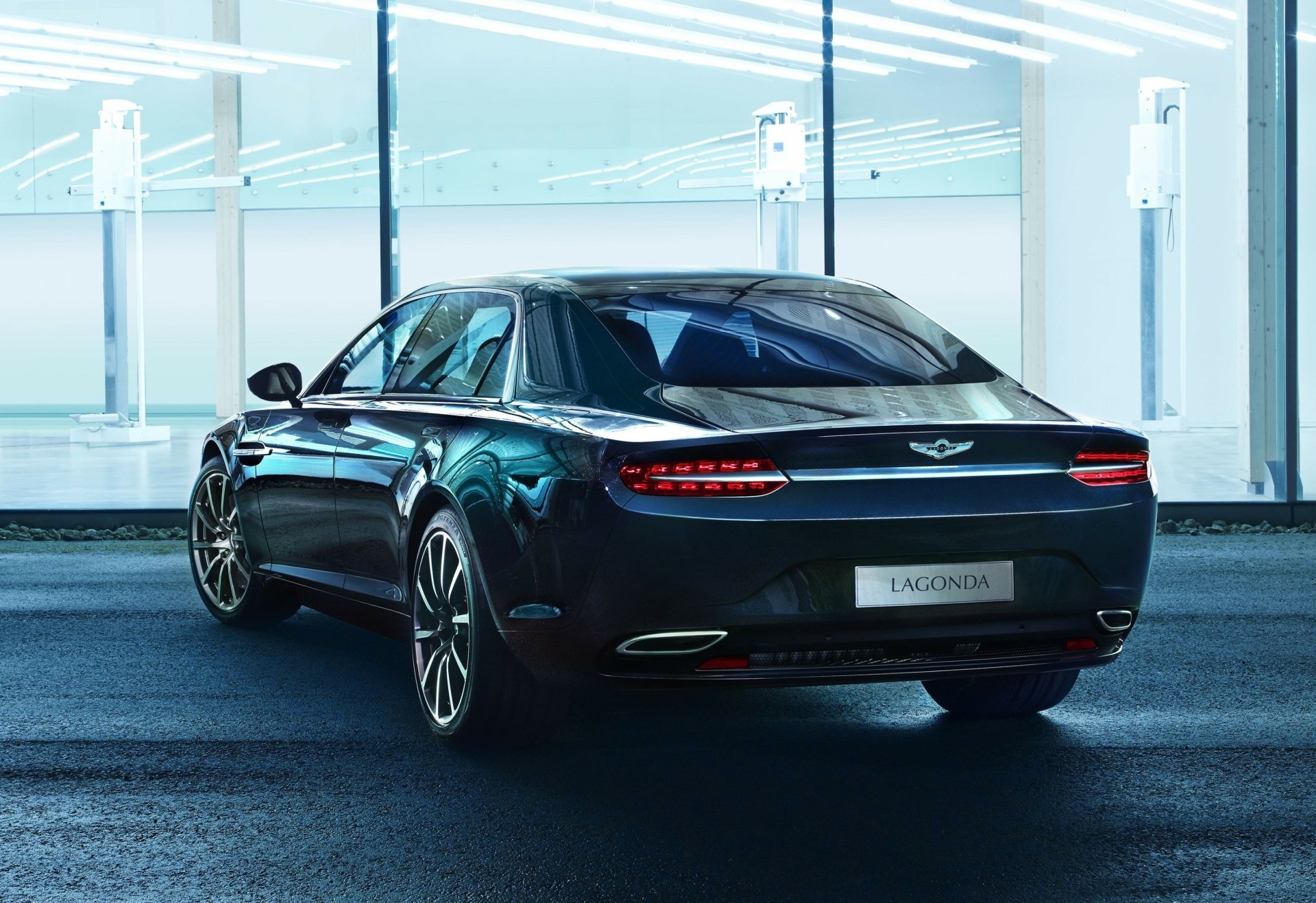 Download Black Lagonda Aston Martin Vehicle Aston Martin Lagonda HD Wallpaper