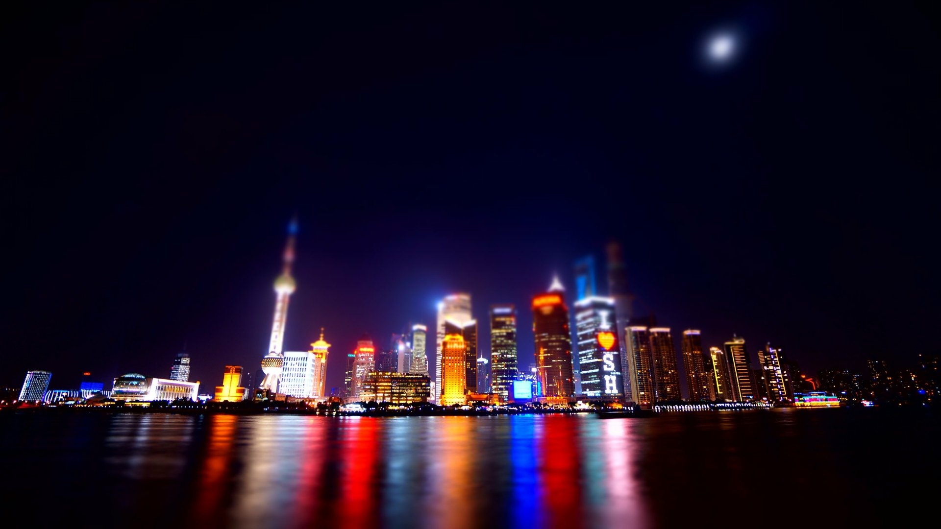 Download Night Reflection Light City Man Made Shanghai 4k Ultra HD ...