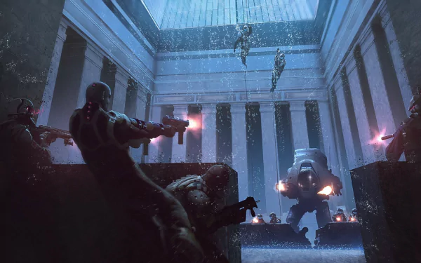 fight Sci Fi robot HD Desktop Wallpaper | Background Image