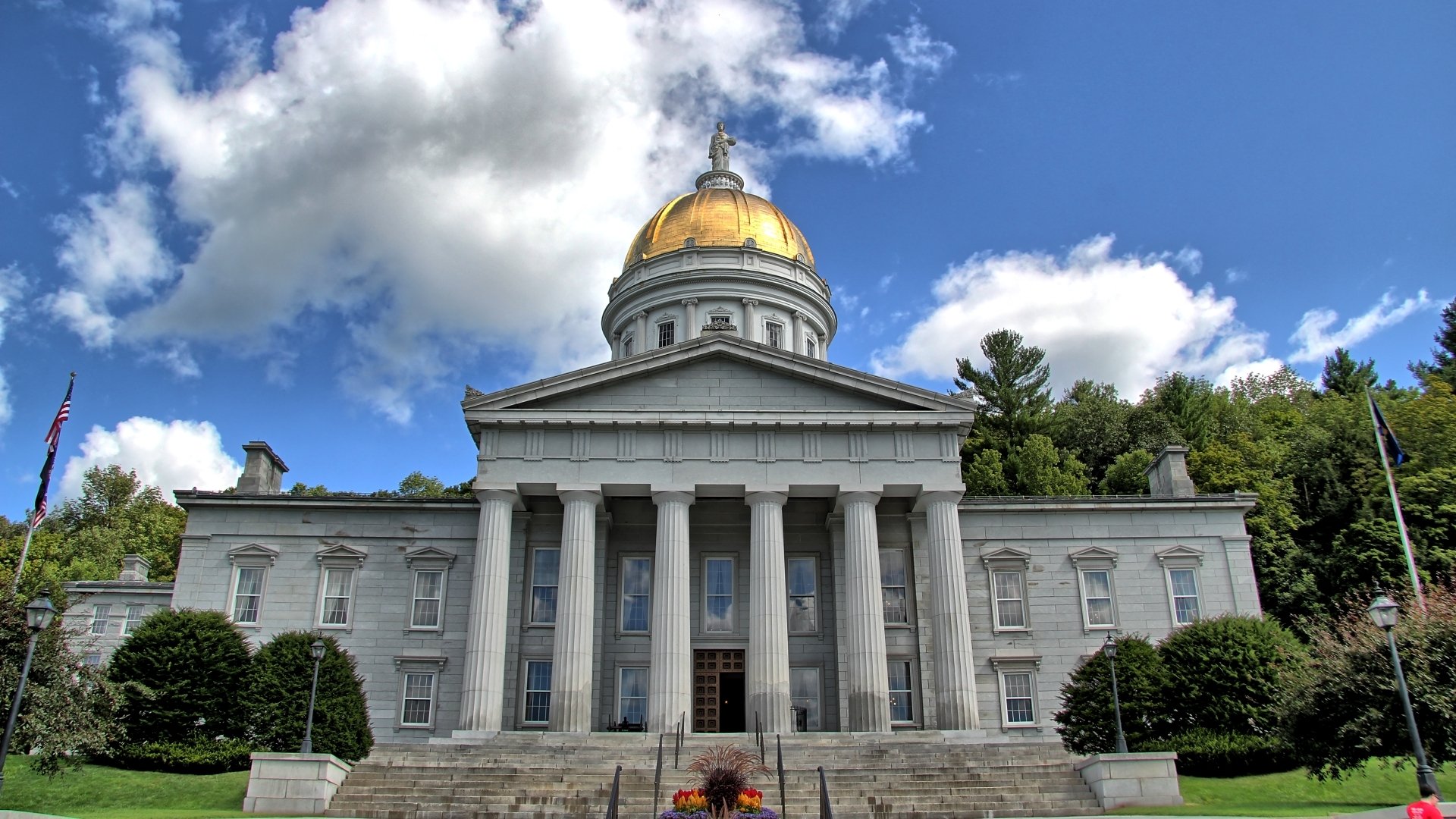 Download Man Made Vermont State House HD Wallpaper