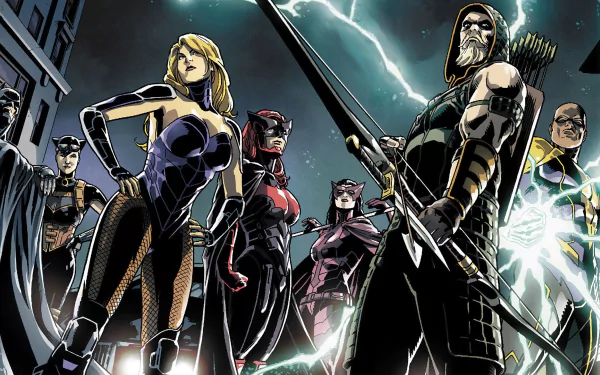 Jefferson Pierce Dinah Lance Oliver Queen DC Comics Kate Kane Black Lightning Batman Huntress (DC Comics) Catwoman Batwoman Green Arrow Black Canary Comic Injustice: Gods Among Us HD Desktop Wallpaper | Background Image