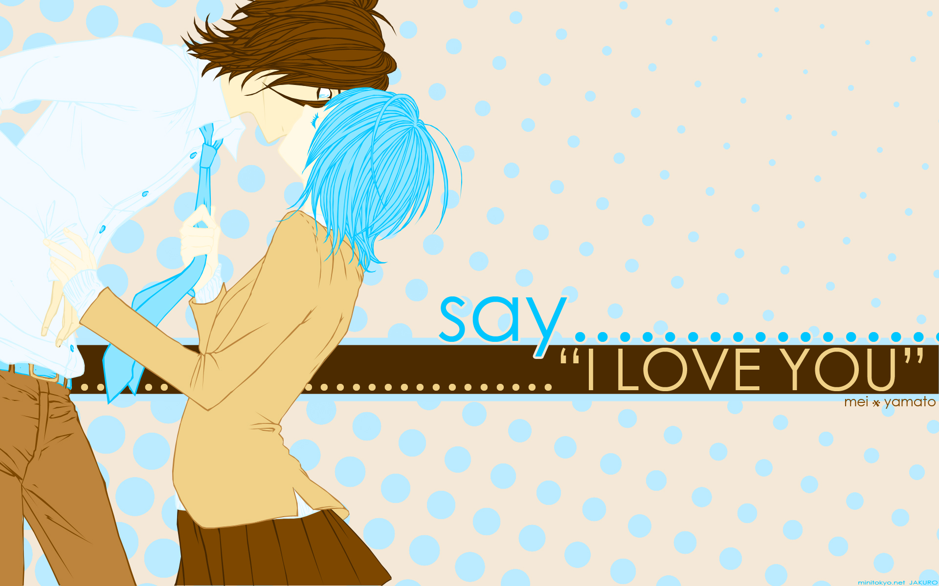 Anime Say "I love you" HD Wallpaper | Background Image