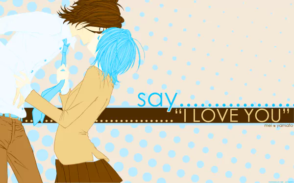 Yamato Kurosawa Mei Tachibana Anime Say 'I Love You' HD Desktop Wallpaper | Background Image
