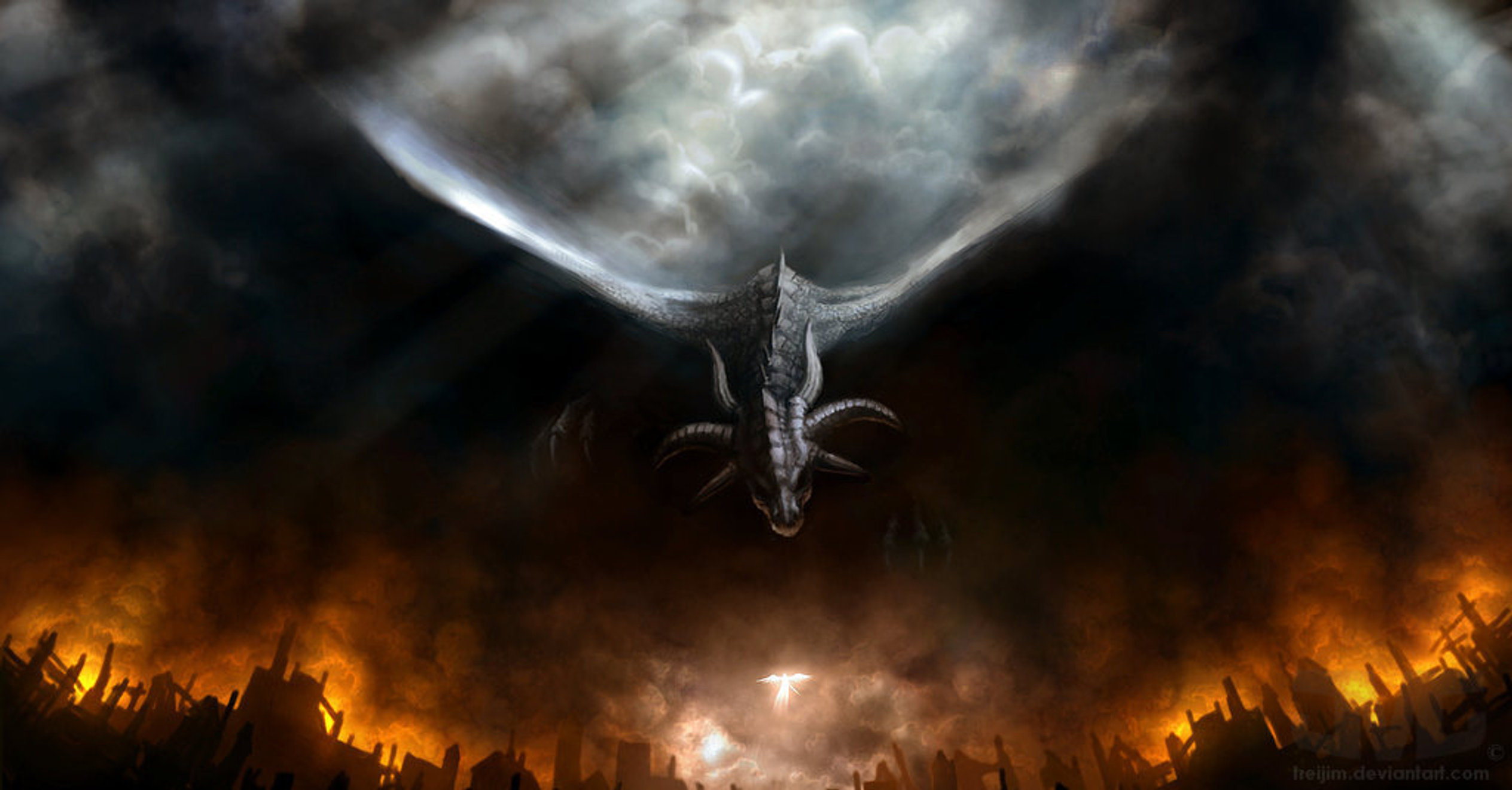 Fantasy Dragon HD Wallpaper by treijim