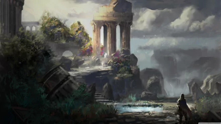 fantasy ruin HD Desktop Wallpaper | Background Image