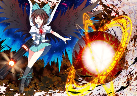 Utsuho Reiuji Anime Touhou HD Desktop Wallpaper | Background Image