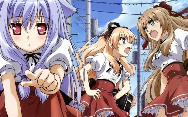 Anime Mayoi Neko Overrun! Nozomi Kiriya Fumino Serizawa Chise Umenomori HD Wallpaper | Background Image