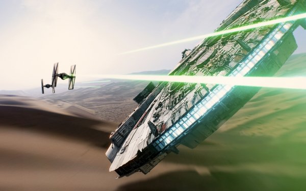 Movie Star Wars Episode VII: The Force Awakens Star Wars TIE Fighter Millennium Falcon HD Wallpaper | Background Image