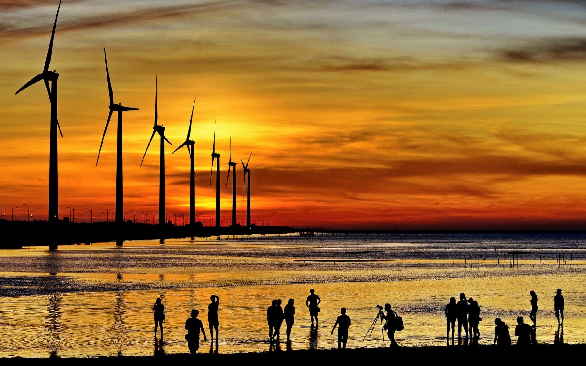 Man Made Wind Turbine HD Wallpaper | Background Image