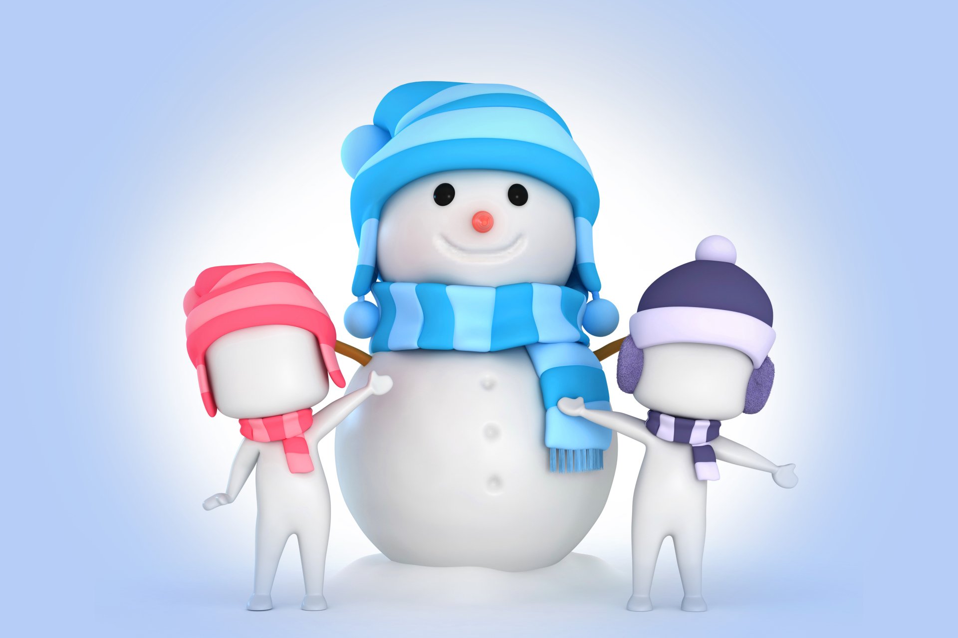 Download Artistic Snowman 4k Ultra HD Wallpaper