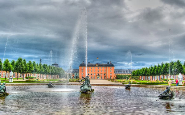man made Schwetzingen Palace HD Desktop Wallpaper | Background Image