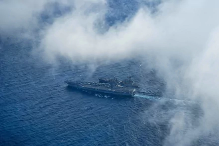  Conducting a replenishment-at-sea by Shantece Gonzalez