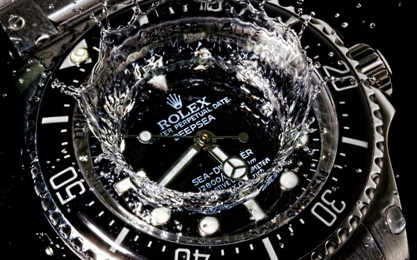 Man Made Watch Rolex Water Splash HD Wallpaper | Background Image
