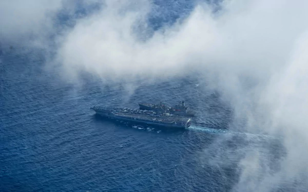  Conducting a replenishment-at-sea by Shantece Gonzalez