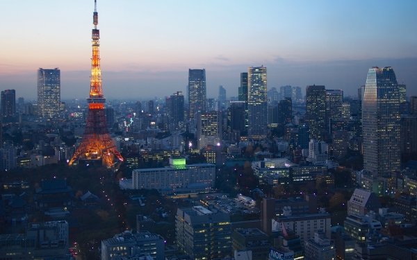 Man Made Tokyo Cities Japan Tokyo Tower Twilight HD Wallpaper | Background Image