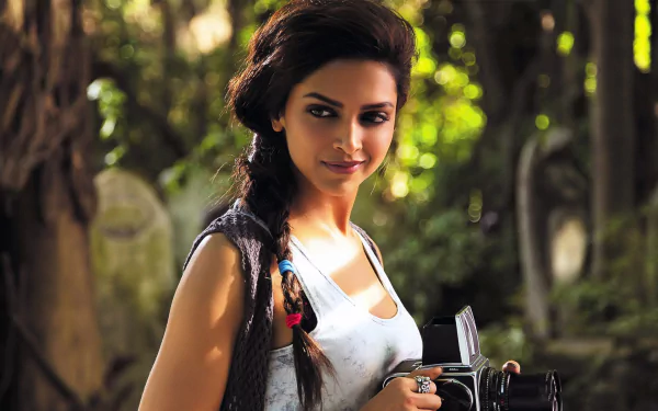 brunette Indian actress Bollywood Celebrity Deepika Padukone HD Desktop Wallpaper | Background Image