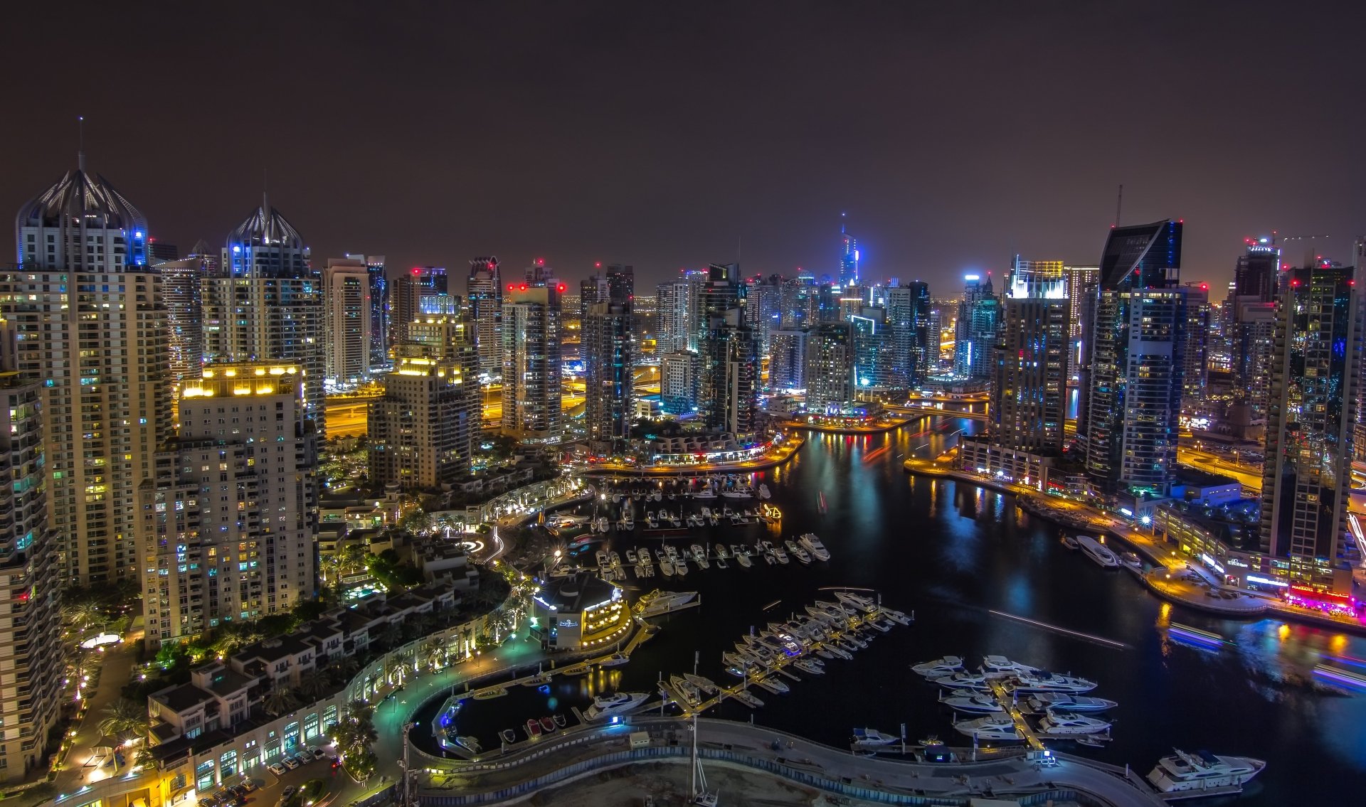 Download Night Man Made Dubai 4k Ultra HD Wallpaper