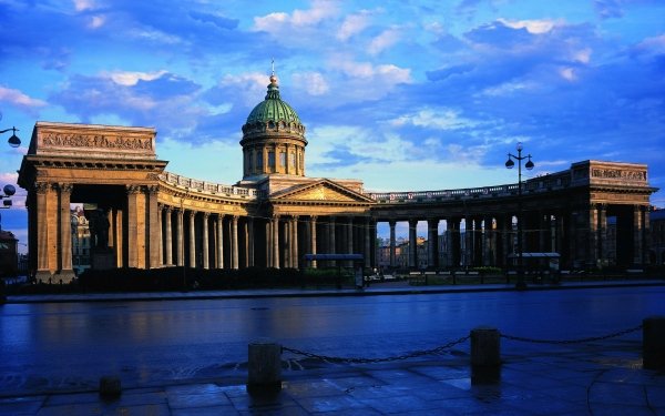 Religious Kazan Cathedral Cathedrals Russia Saint Petersburg HD Wallpaper | Background Image