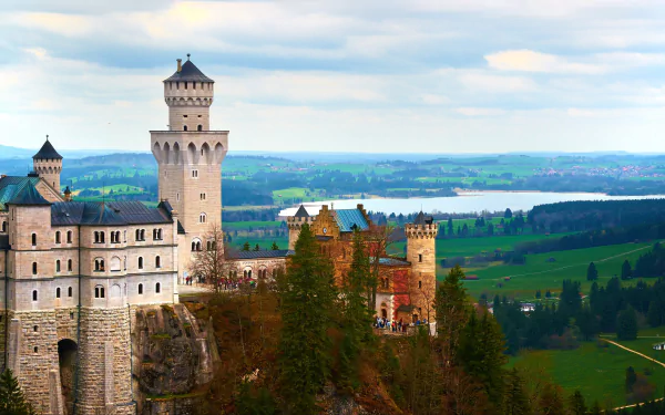 man made Neuschwanstein Castle HD Desktop Wallpaper | Background Image