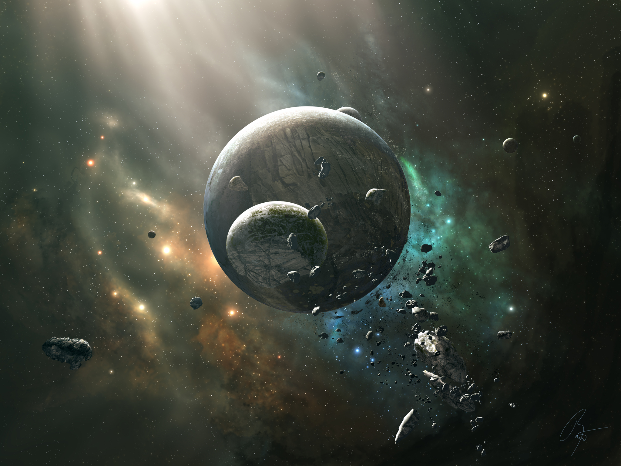 Download Space Sci Fi Planet HD Wallpaper
