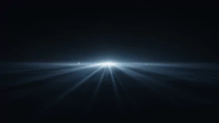 A minimalist abstract design featuring shades of blue and black, with soft light rays emanating from a central point, serves as a striking 4K Ultra HD desktop wallpaper.