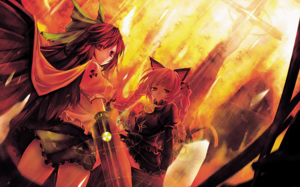 Rin Kaenbyou Utsuho Reiuji Anime Touhou HD Desktop Wallpaper | Background Image