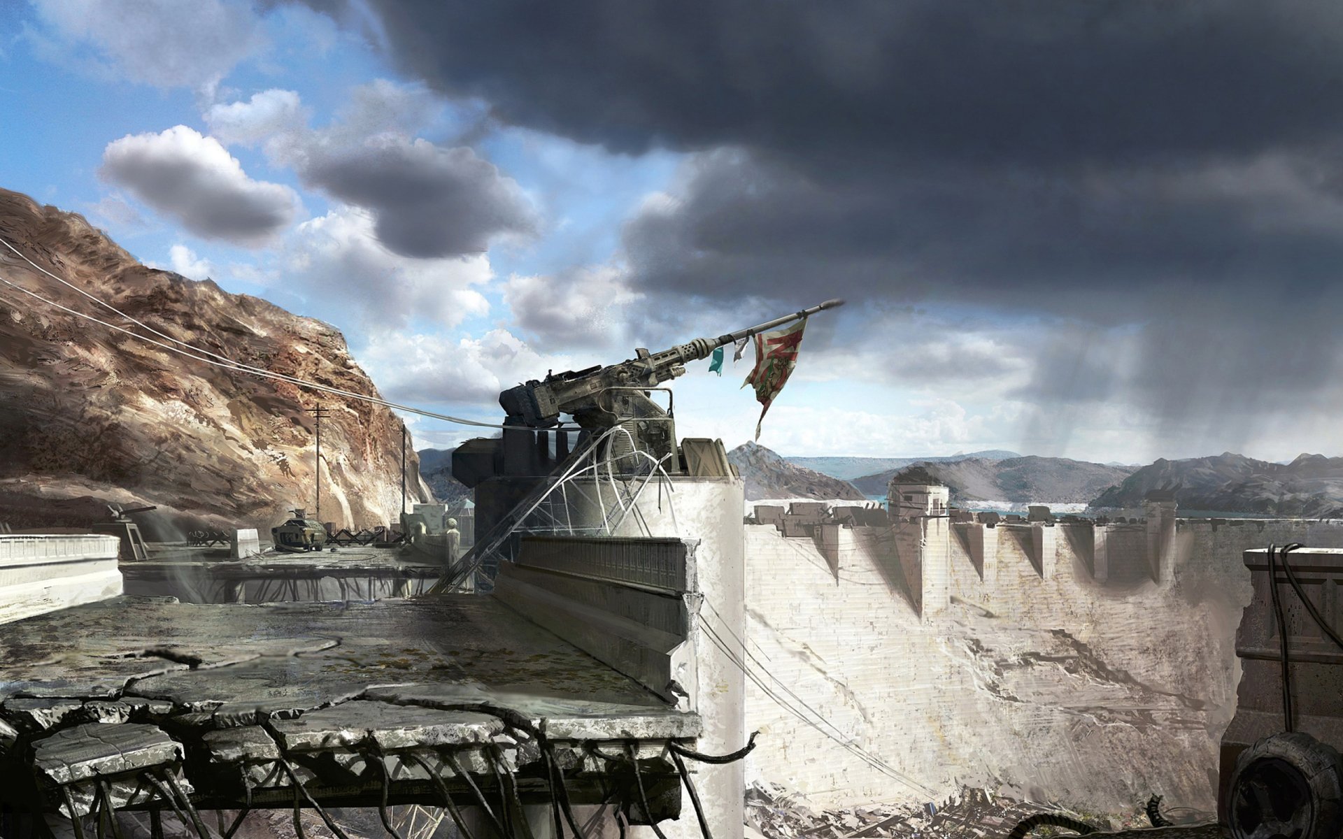 Fallout HD: Post-Apocalyptic Fortress Landscape Wallpaper | 2560x1600 ...