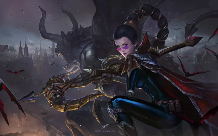 Vayne (League Of Legends) video game League Of Legends crossbow HD Desktop Wallpaper | Background Image