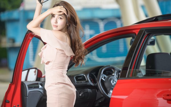 Women Catherine Model Asian Taiwanese Car HD Wallpaper | Background Image