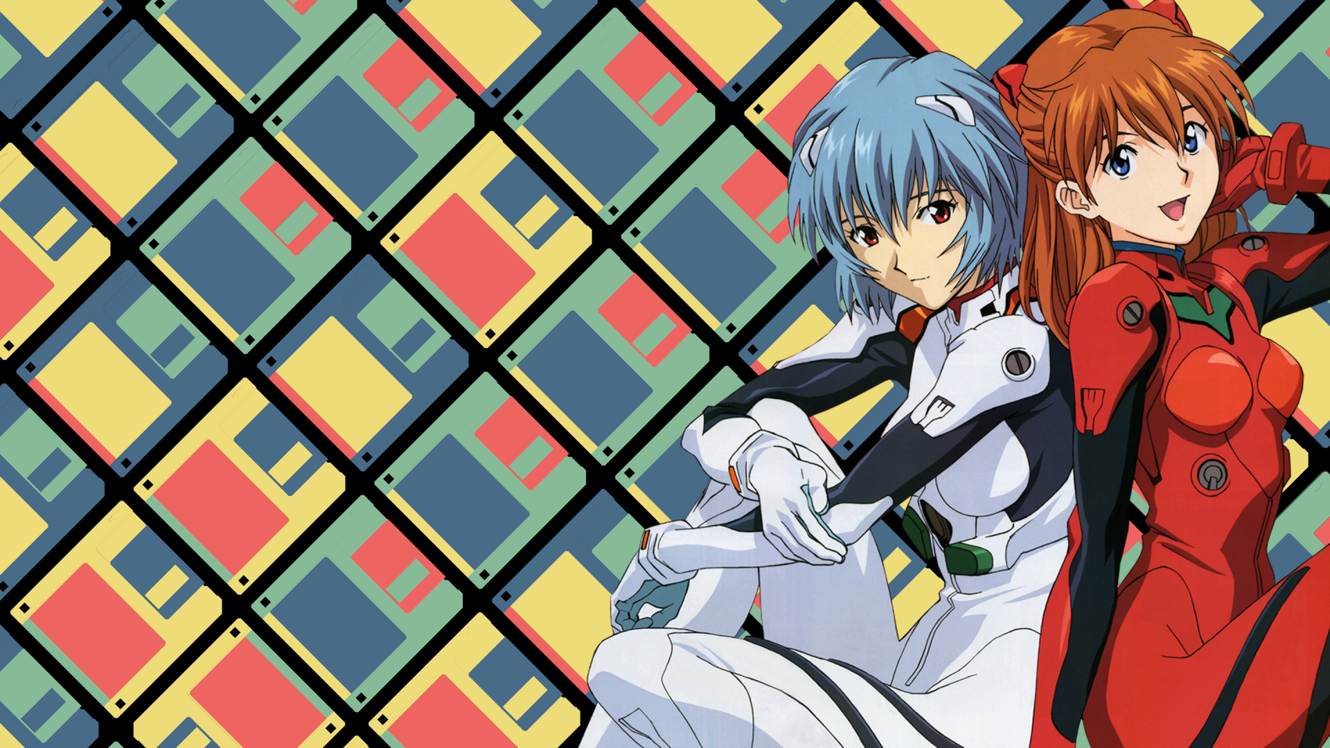 Download Asuka Langley Sohryu Rei Ayanami Anime Neon Genesis Evangelion Hd Wallpaper 6235