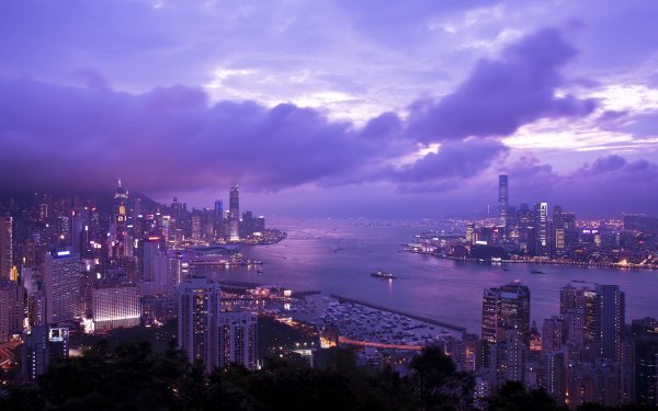 Man Made Hong Kong Cities China Victoria Harbour City Skyscraper Sky Cloud HD Wallpaper | Background Image