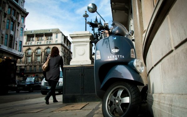 Man Made London Cities United Kingdom Vespa England Scooter Vehicle HD Wallpaper | Background Image
