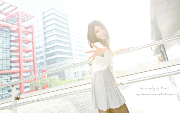 smile Taiwanese asian model Julie Chang woman Zhang Qi Jun HD Desktop Wallpaper | Background Image