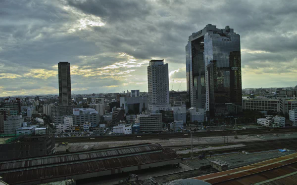 cloud Japan man made Osaka HD Desktop Wallpaper | Background Image