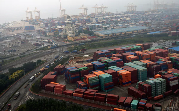 man made Container terminal HD Desktop Wallpaper | Background Image